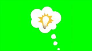 Light Bulb Idea 2D Animation (Green Screen)