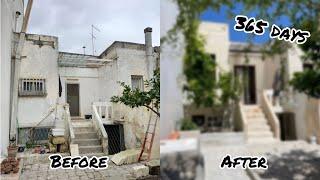 ONE YEAR TIMELAPSE // COUPLE RENOVATING neglected Italian village house