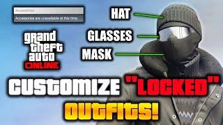 How to Customize "LOCKED" Outfits in GTA Online! (Hat, Mask, Glasses Combined)