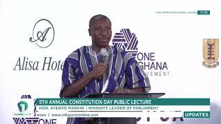 This Afenyo-Markin's Speech on Corruption will Shock You! | Constitution Day Public Lecture