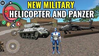 new military helicopter and panzer in rope hero vice town new update || classic gamerz