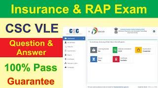CSC VLE Insurance & RAP Exam Question Answer Key