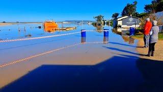 Berg River, which burst its bank and flooded Bokkomlaan in South Africa