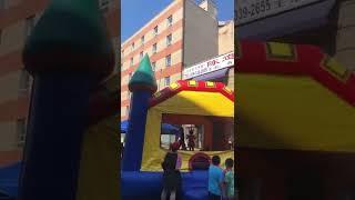 Free Justice League Inflatable Challenge slide and bounce house  #shorts