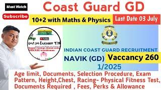 INDIAN COAST GUARD GD ( Navik GD ) ↘️ Explain in Manipuri Last Date 03 July