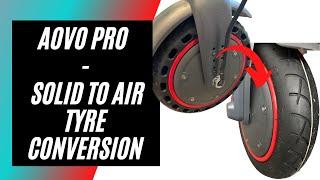 AOVO PRO E SCOOTER - Solid to air tyre conversion upgrade!