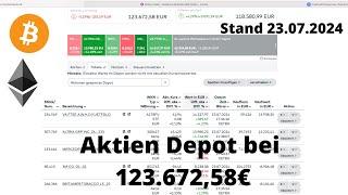 Depot update 123.672,58€ | Stand 23.07.2024 Diese Aktien kaufe ich im Juli. #aktien #stocks #reels