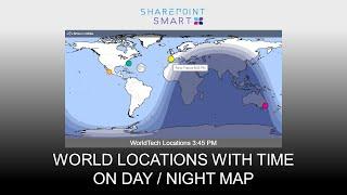 World Locations Map in SharePoint Online Microsoft Lists Modern List View