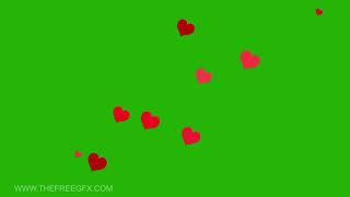 Free Green Screen: Heart Flying Green Screen Effect