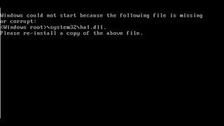 How To Fix Hal.dll Missing Error using Windows XP CD