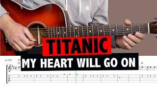 Titanic - My Heart Will Go On // Easy Guitar Tutorial (MELODY)