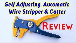 Self Adjusting Cable Wire Insulation Stripper Cutter Automatic Tool - Review | Som Tips