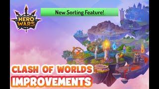 Hero Wars — New Sorting Feature in Clash of Worlds!