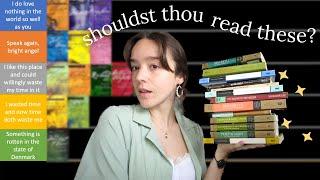 tier ranking every Shakespeare play I've read