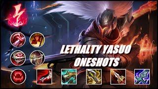 Lethality Yasuo Montage #4 - Lethality Yasuo Oneshot Build - League Of Legends Best Yasuo Plays 2021