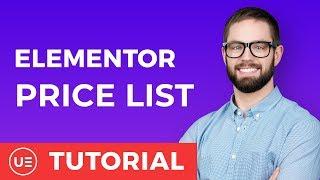 Elementor Widgets - Price List for Elementor