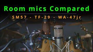Comparing 3 mics as drums room mics