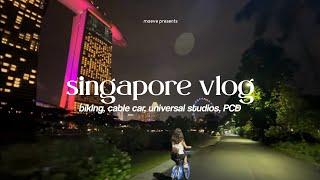 SINGAPORE VLOG | exploring singapore while coping with PCD, biking, cable car, universal (part 2) 