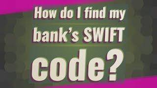 How do I find my bank's SWIFT code?