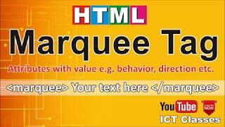 Learn Marquee tag with it's attributes in html [In Hindi]