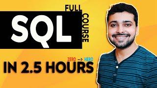 SQL Tutorial for Beginners | Full SQL Course In Hindi