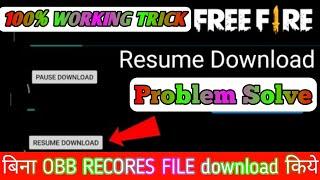 How to Fix Free Fire Resume Download Problem || solve resume download error in free fire |in Android