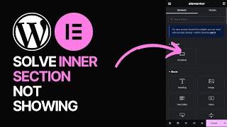 How To Solve Inner Section Not Showing In Elementor Problem - WordPress Plugin Solution