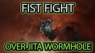 Fight broke out over 4Jita Wormhole - EVE Online, Мужики подрались за Жита ВХ. Wormhole PVP.