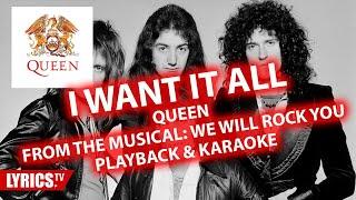 I want it all | QUEEN | Karaoke & Playback & Backing track | Musical We Will Rock You