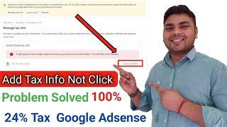 How to Submit Tax Information Form in Google Adsense | US Tax form Fill Problem | Prince Advice