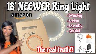 NEEWER 18” Ring Light from Amazon | Unboxing and Setup & Demonstration /2020