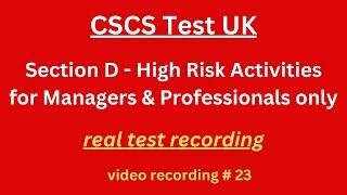 CSCS Card UK | CSCS Test 2024 | CSCS Test for MAP |#cscscard | #23 #highrisk #activities #manager