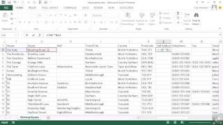 Advanced Microsoft Excel 2013 Tutorial | CONCATENATE: Building Strings From Multiple Cells