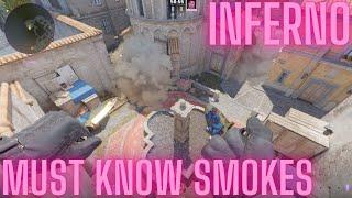 MUST KNOW SMOKE LINEUPS ON INFERNO - CS2