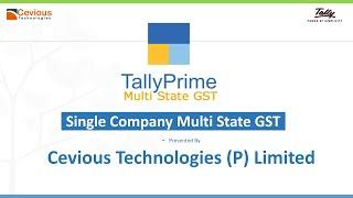 Tally Prime Cevious Single Company Multi State GST Module