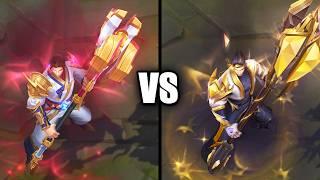 T1 Jayce vs Prestige T1 Jayce Skins Comparison (League of Legends)