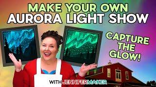 Easy Northern Lights Shadow Box | DIY Aurora Glow Trend Decor 