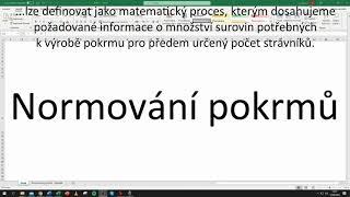 Normování pokrmů