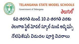 Telangana model school admissions 2024-2025 | for class 6th 7th 8th 9th and 10th | full explained