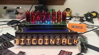 Bitcointalk.org 10th Anniversary Art Contest - Nixie Ticker/Text Display B-5971 Tubes and IN-14