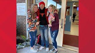 'What a precious heart he has' | Axtell High student gives every girl a flower on Valentine's Day