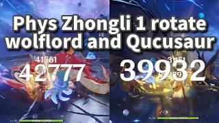 [5.2 Abyss] Physical Zhongli 2min clear abyss top half: 58 + 38 + 32