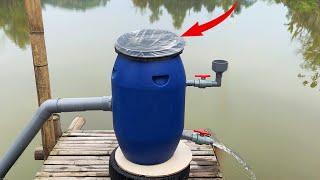 Amazing invention by a 60 year old plumber! Endless free water idea from an empty barrel and PVC pip