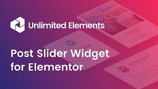 Post Slider Widget for Elementor