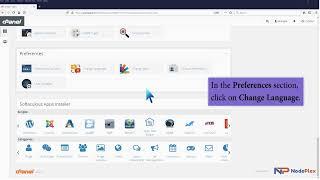 How to change the language in cPanel with NodePlex