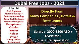 Jobs In Dubai For Indians – UAE 2021