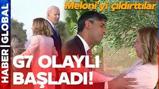 G7 Lİderler Zirvesi Olaylı Başladı! Biden ve Sunak İtalya Başbakanı Meloni'yi Çıldırttı!