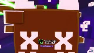 Hatching RAINBOW HUGE HACKED CAT in Pet Simulator X (Roblox)