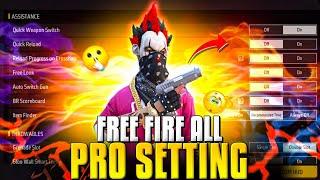 Free Fire Control Settings | Free Fire Pro Settings 2024 Sensitivity | Khuni Gamers