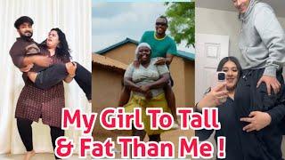 My girlfriend to tall & fat than me ! | Tall fat woman lift carry and piggyback small Guy